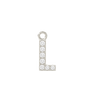 Small Initial Charm with Lab Grown Diamonds with 1 Jump Ring (.005 ct)