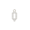 Small Initial Charm with Lab Grown Diamonds with 1 Jump Ring (.005 ct)