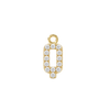Small Initial Charm with Lab Grown Diamonds with 1 Jump Ring (.005 ct)