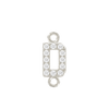 Small Initial Charm with Lab Grown Diamonds with 2 Jump Rings (.005 ct)