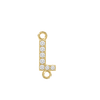 Small Initial Charm with Lab Grown Diamonds with 2 Jump Rings (.005 ct)