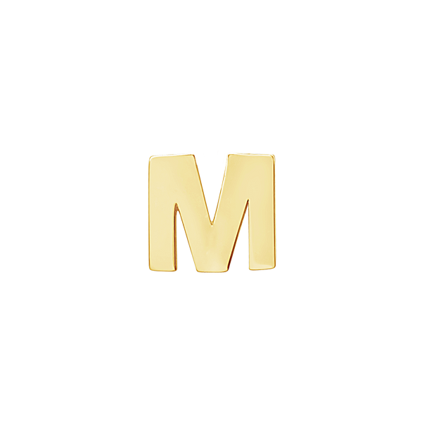 Block Initials in 14K Gold (4.50 mm)