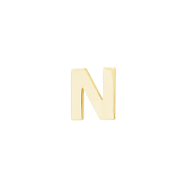 Block Initials in 14K Gold (4.50 mm)