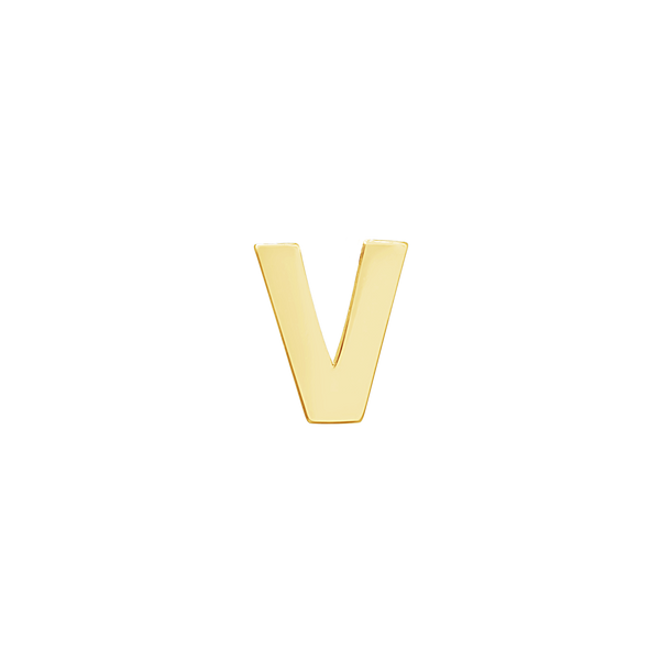 Block Initials in 14K Gold (4.50 mm)