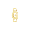Block Initials with Two Jump Rings in 14K Gold (4.50 mm)