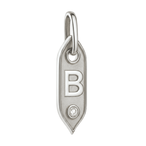 Initial Pendant Charms in Sterling Silver (25.00 mm)