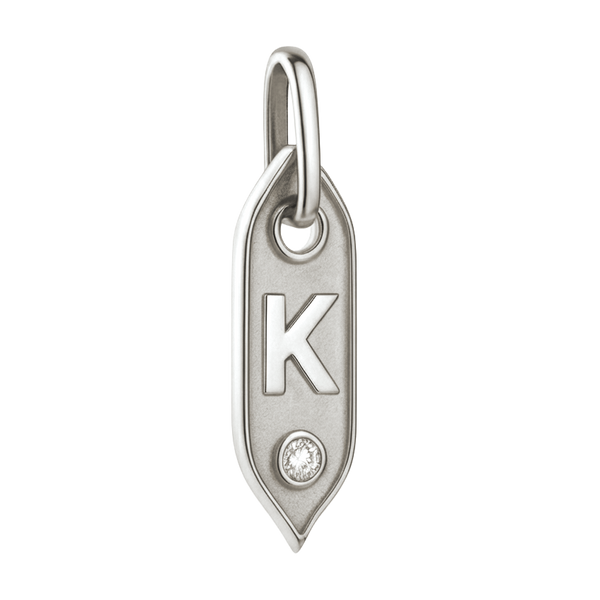 Initial Pendant Charms in Sterling Silver (25.00 mm)