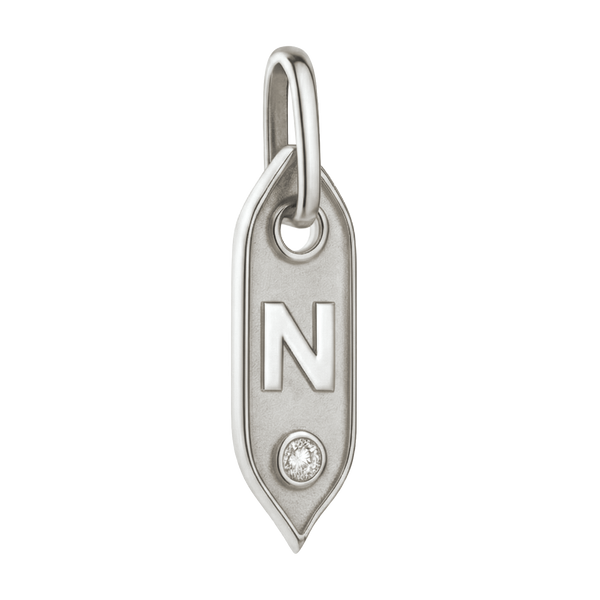 Initial Pendant Charms in Sterling Silver (25.00 mm)