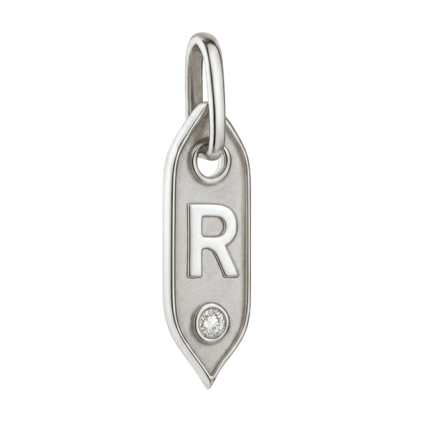Initial Pendant Charms in Sterling Silver (25.00 mm)