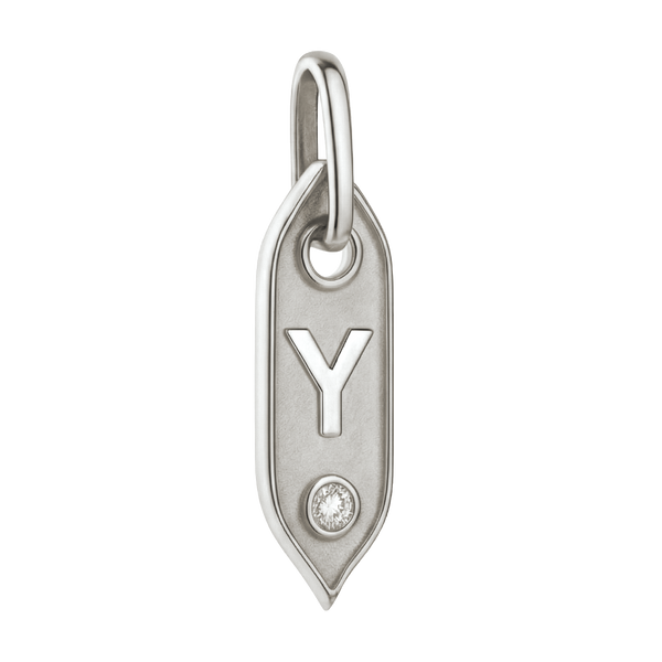 Initial Pendant Charms in Sterling Silver (25.00 mm)