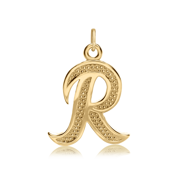 Fancy Pro Caption Bold with Bead Design (17mm) (100% Polished with Bail)