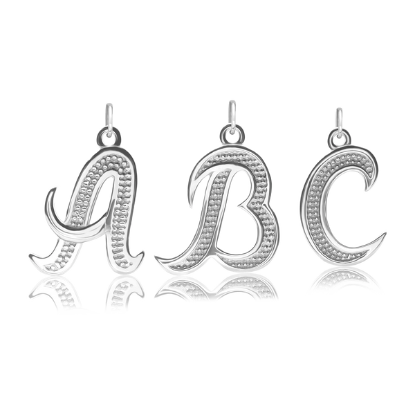 Fancy Pro Caption Bold with Bead Design (17mm) (100% Polished with Bail)