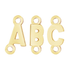 Block Initials with Two Jump Rings in 14K Gold (8.00 mm)