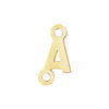 Block Initials with Two Jump Rings in 14K Gold (8.00 mm)