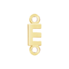Block Initials with Two Jump Rings in 14K Gold (8.00 mm)