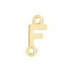 Block Initials with Two Jump Rings in 14K Gold (8.00 mm)
