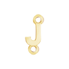 Block Initials with Two Jump Rings in 14K Gold (8.00 mm)