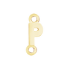 Block Initials with Two Jump Rings in 14K Gold (8.00 mm)