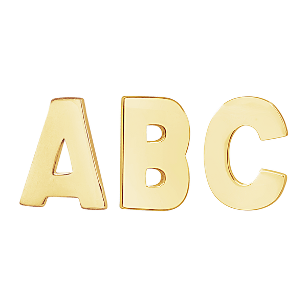 Block Initials in 14K Gold (10.00 mm)