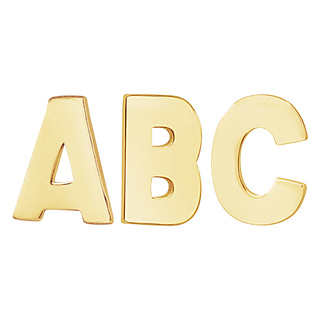 Block Initials in 14K Gold (12.00 mm)