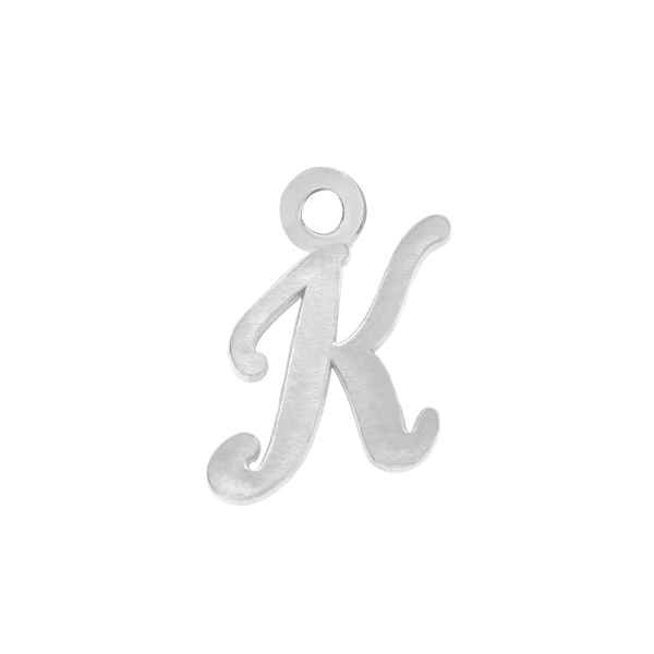 Script Initials with 1 Jump Ring (7 mm)