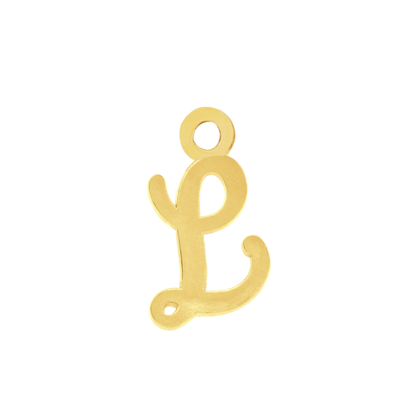 Script Initials with 1 Jump Ring (7 mm)