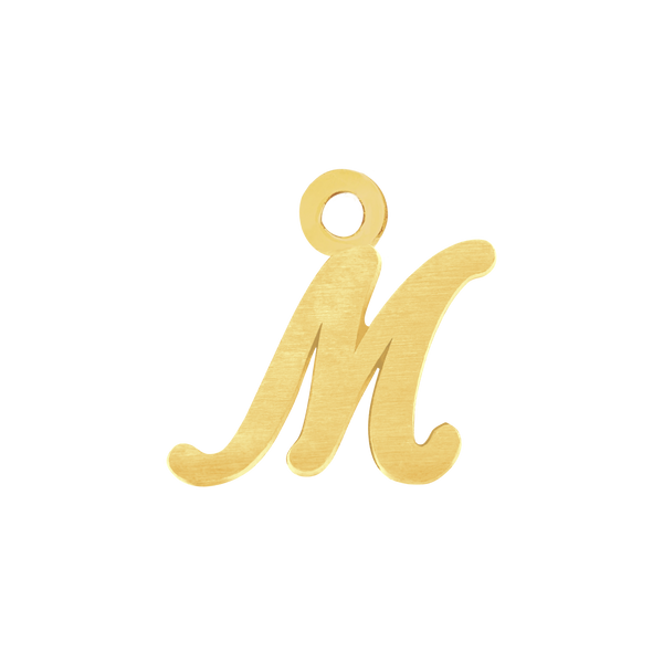 Script Initials with 1 Jump Ring (7 mm)