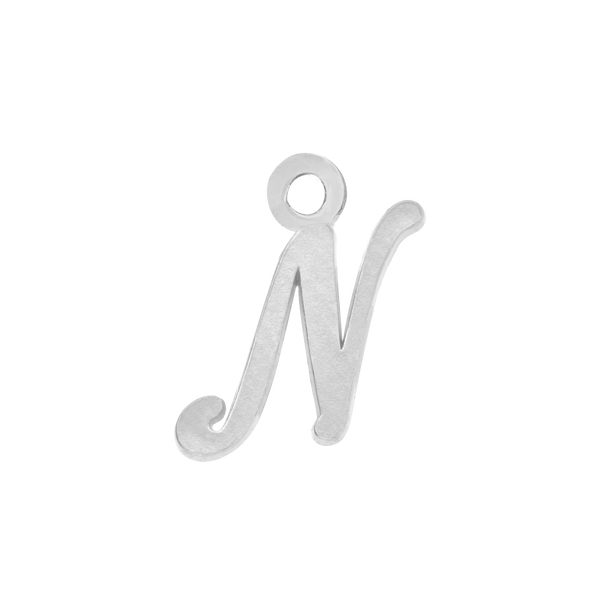 Script Initials with 1 Jump Ring (7 mm)