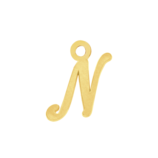 Script Initials with 1 Jump Ring (7 mm)