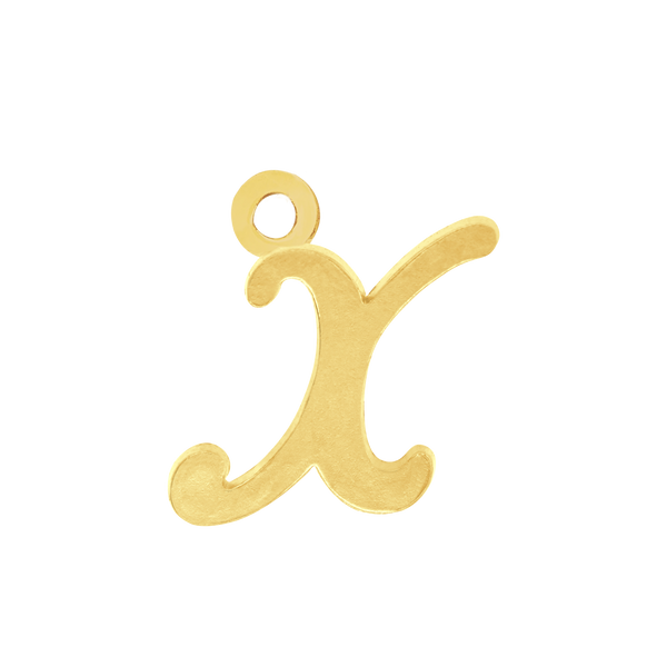 Script Initials with 1 Jump Ring (7 mm)