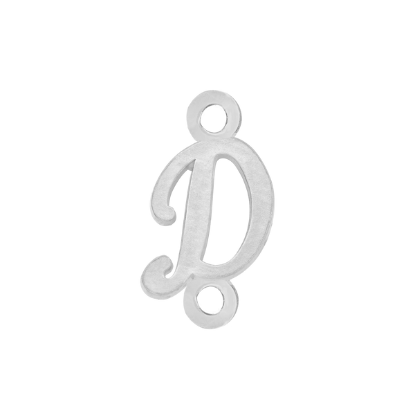 Script Initials with 2 Jump Rings (7 mm)