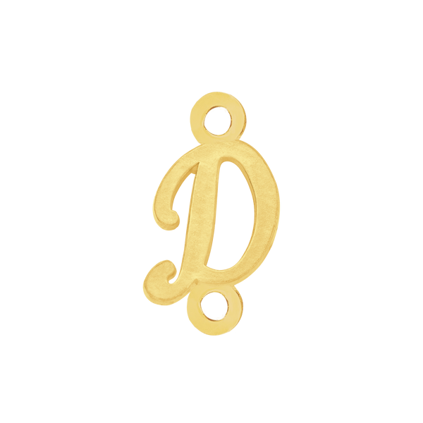 Script Initials with 2 Jump Rings (7 mm)