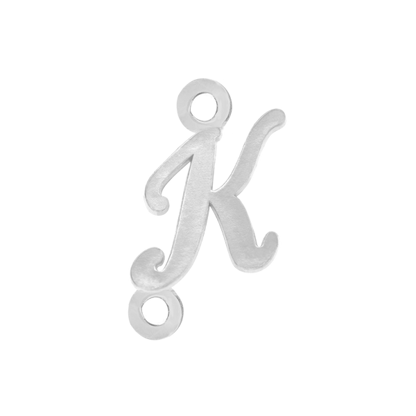 Script Initials with 2 Jump Rings (7 mm)