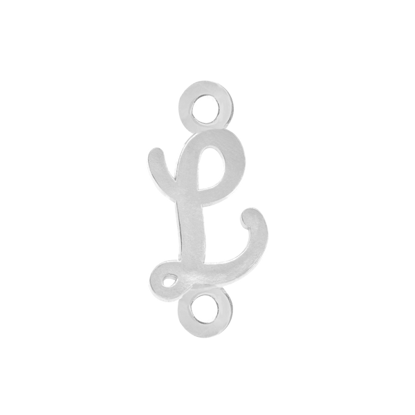 Script Initials with 2 Jump Rings (7 mm)