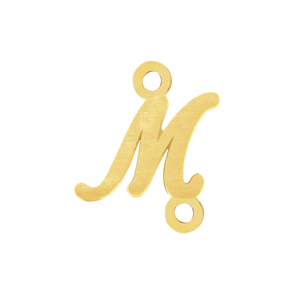 Script Initials with 2 Jump Rings (7 mm)
