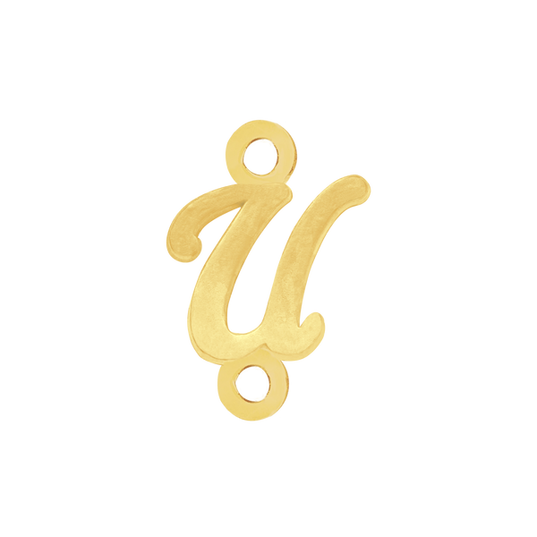 Script Initials with 2 Jump Rings (7 mm)