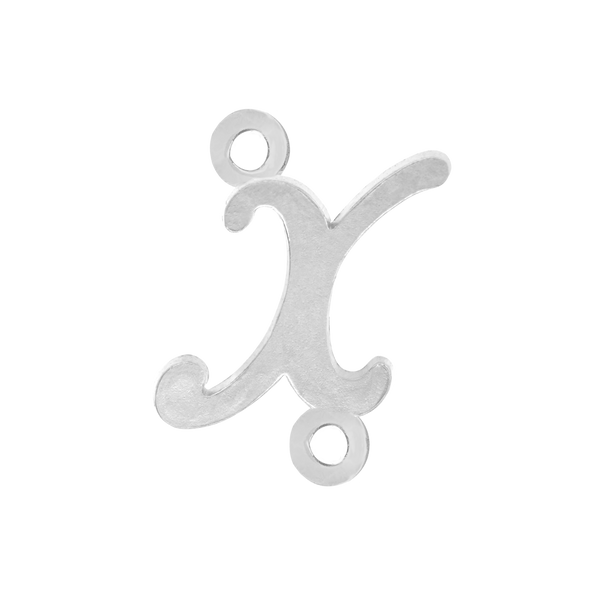 Script Initials with 2 Jump Rings (7 mm)