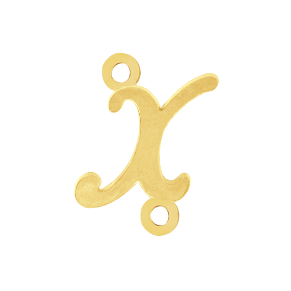 Script Initials with 2 Jump Rings (7 mm)