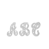 Block Script in Sterling Silver (10mm) (Semi-Polished)