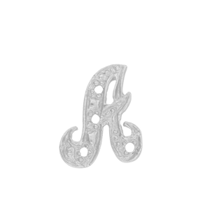 Block Script in Sterling Silver (10mm) (Semi-Polished)