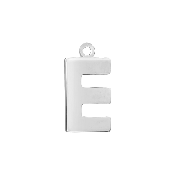 Block Initial Pendant with 1 Ring in 14K Gold (15.00 mm)