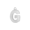 Block Initial Pendant with 1 Ring in 14K Gold (15.00 mm)