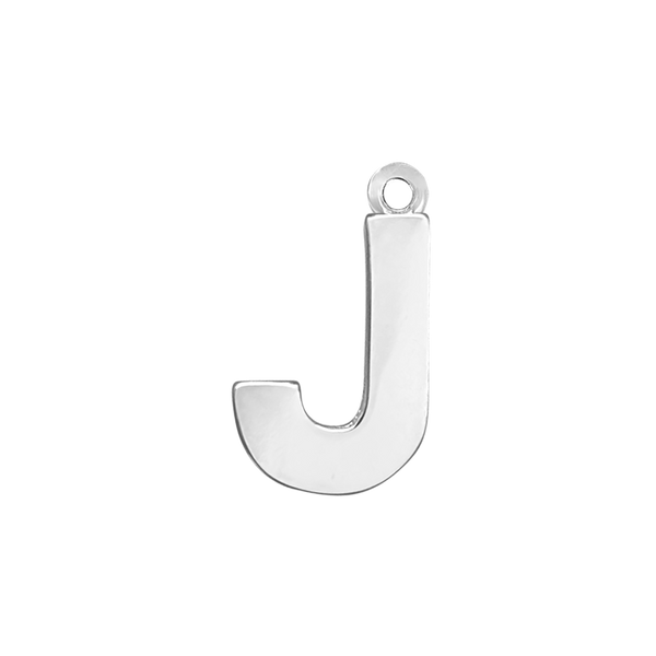 Block Initial Pendant with 1 Ring in 14K Gold (15.00 mm)