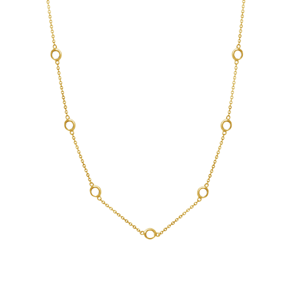 Finished Diamond by the Yard Cable Necklace in 14K Yellow Gold (No Stones)