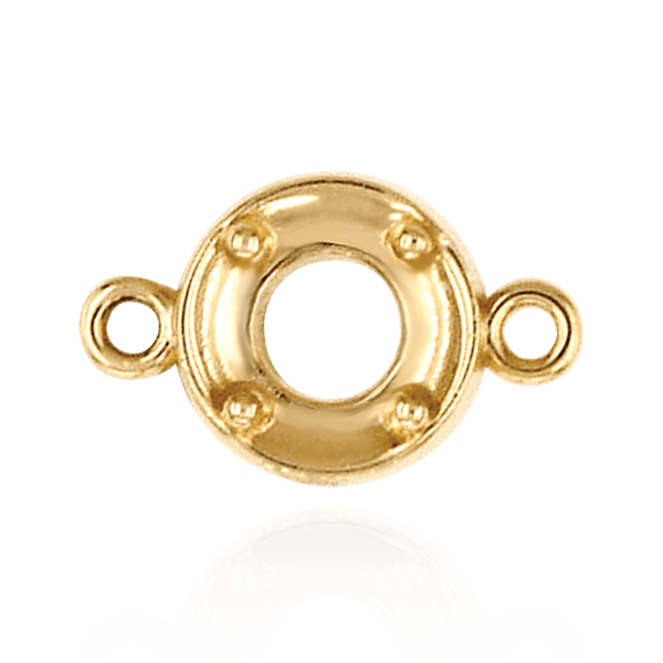 Round Illusion Bezel with Rings in 14K Gold (1.30 mm - 4.00 mm)