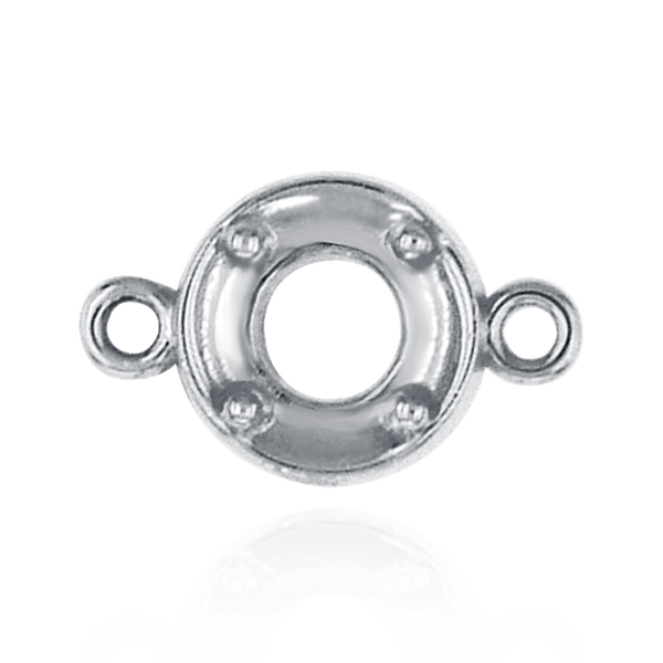 Round Illusion Bezel with Rings in Sterling Silver (1.30 mm - 4.00 mm)