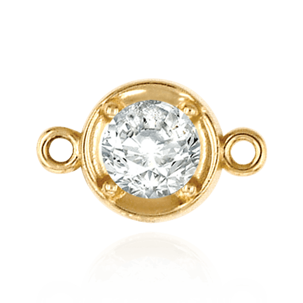 Round Illusion Bezel with Rings in 14K Gold (1.30 mm - 4.00 mm)