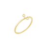 Script Initial Ring in Sterling Silver