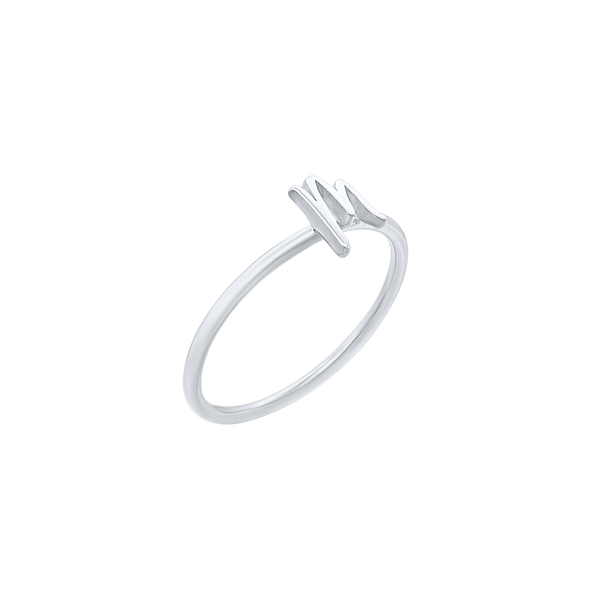 Script Initial Ring in Sterling Silver