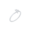 Script Initial Ring in Sterling Silver